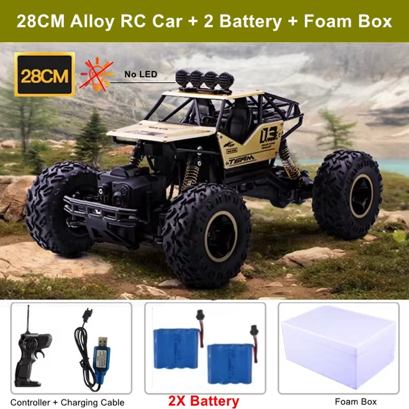 RC Car Remote Control Climbing Vehicle Outdoor All Terrain Off-Road Trucks 4WD Racing Drift Cars Toy Gift for Kids Adults