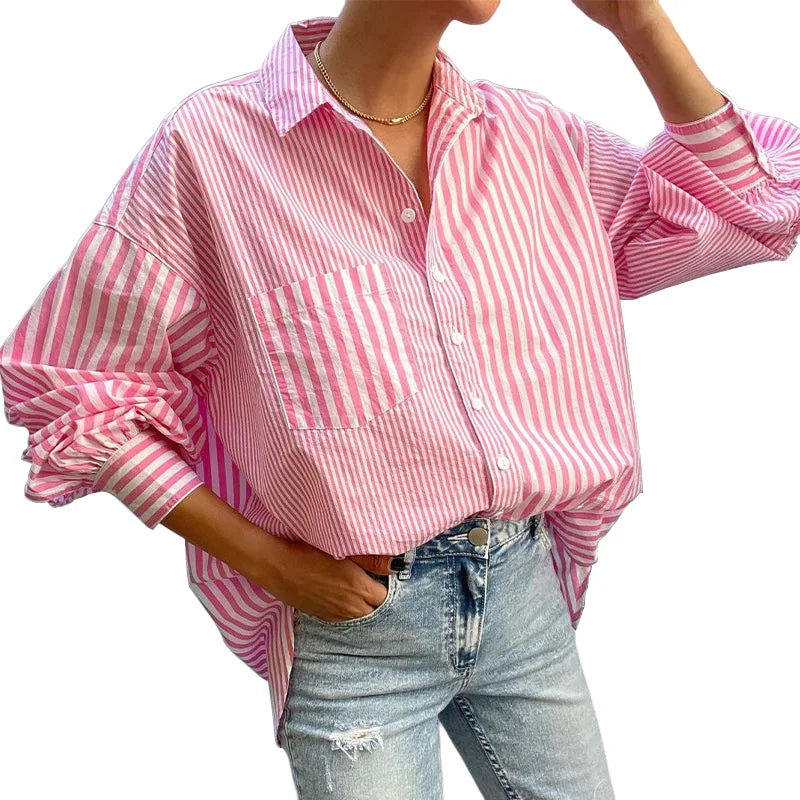 Blusa Mujer Moda 2025 Printed Casual Blouse Temperament Long Sleeve Woman Shirt Loose Elegant Shirt Woman Weekend Top Blouse