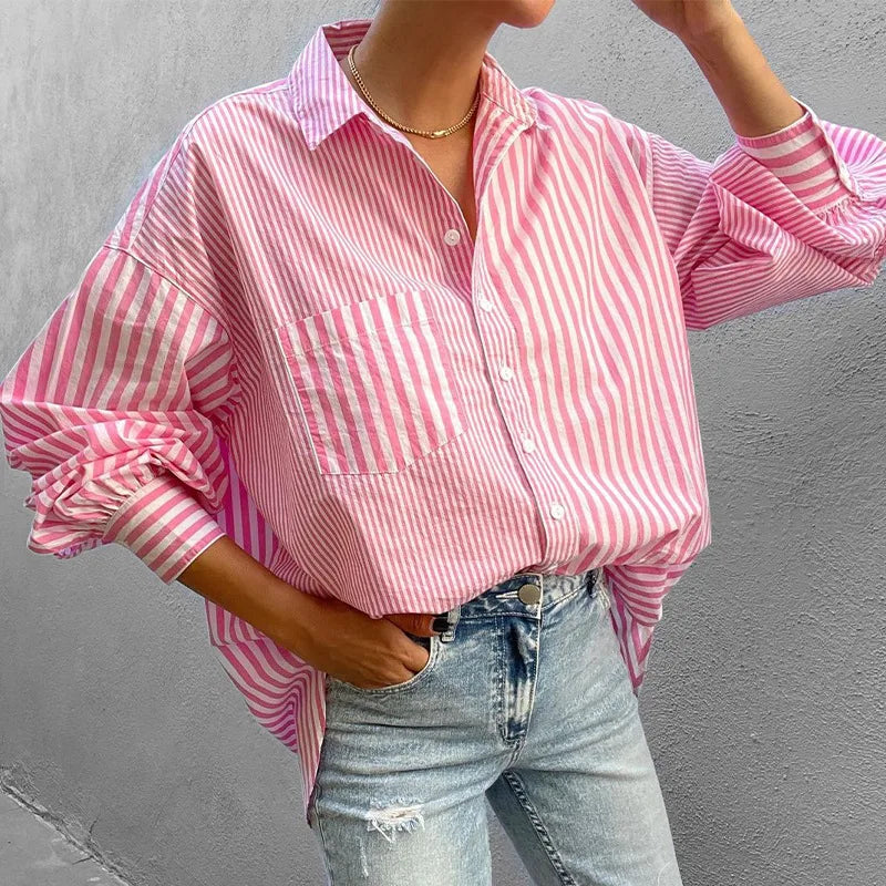 Blusa Mujer Moda 2025 Printed Casual Blouse Temperament Long Sleeve Woman Shirt Loose Elegant Shirt Woman Weekend Top Blouse