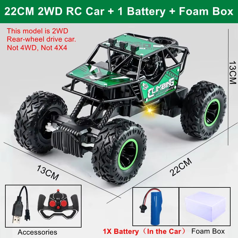 RC Car Remote Control Climbing Vehicle Outdoor All Terrain Off-Road Trucks 4WD Racing Drift Cars Toy Gift for Kids Adults