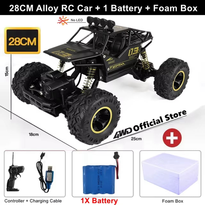 RC Car Remote Control Climbing Vehicle Outdoor All Terrain Off-Road Trucks 4WD Racing Drift Cars Toy Gift for Kids Adults
